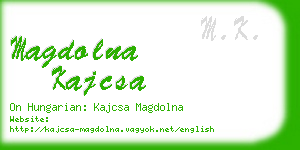 magdolna kajcsa business card